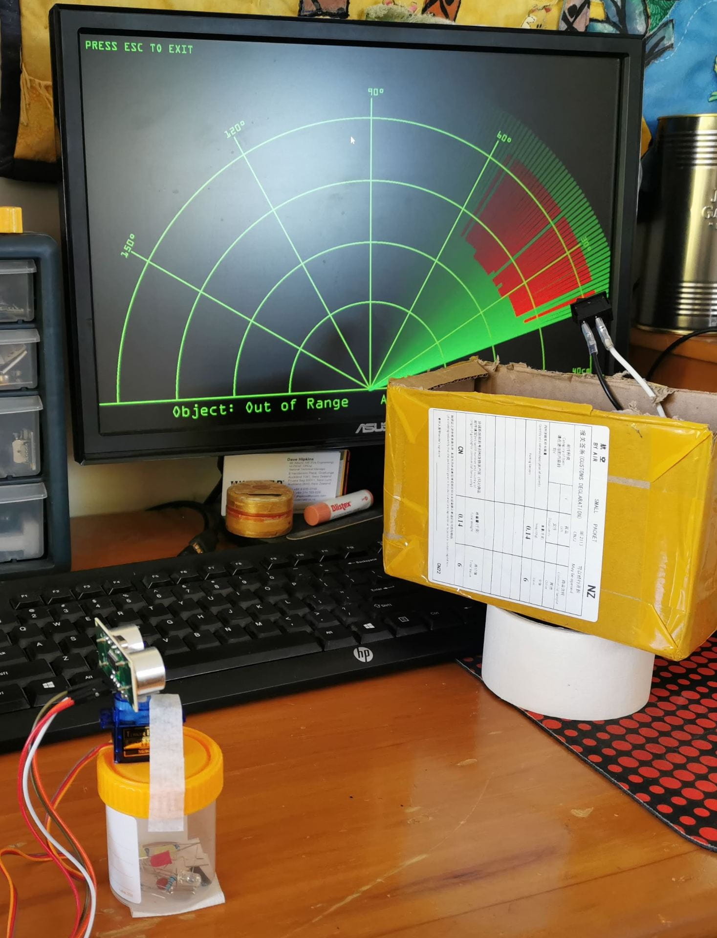 Arduino Radar scanner