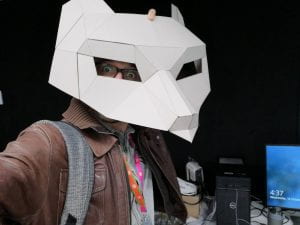 A mask made for projection mapping